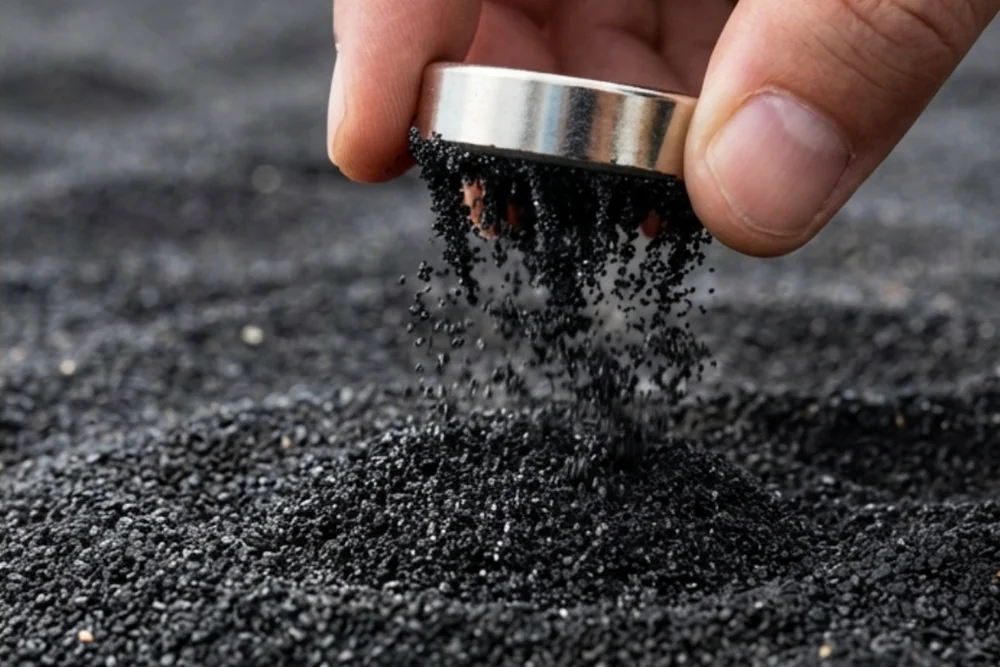 Manyetik kumun toplanması