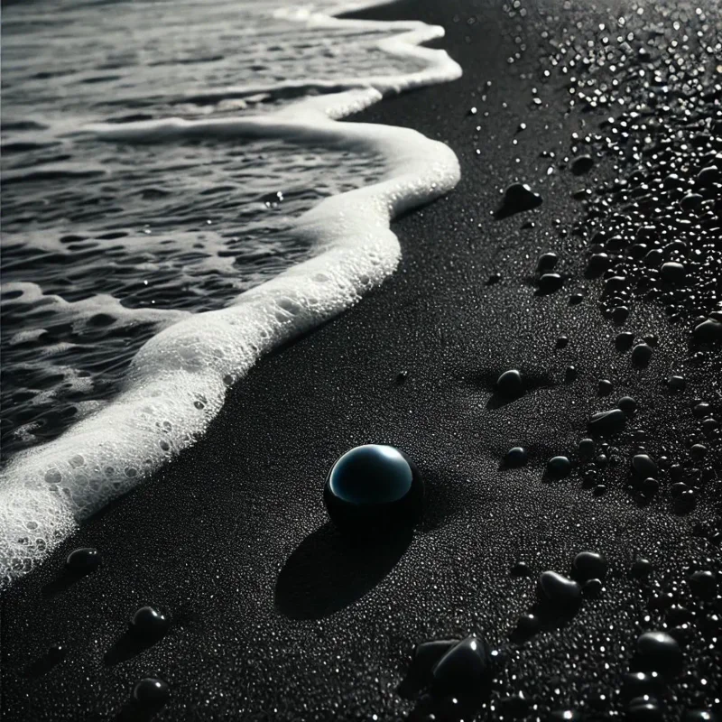 Ünye kıyısında siyah manyetik kum